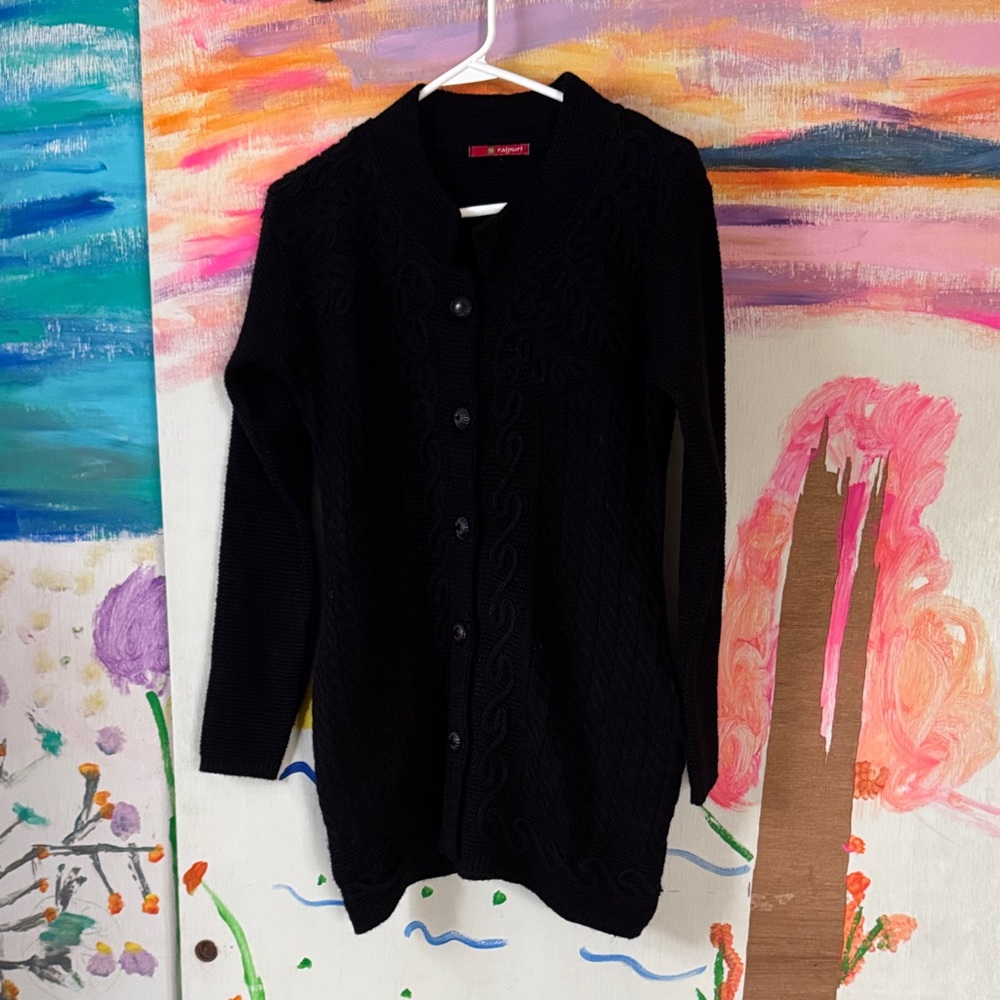 🖤🔆🔘🔳Classic Black Women's Cardigan